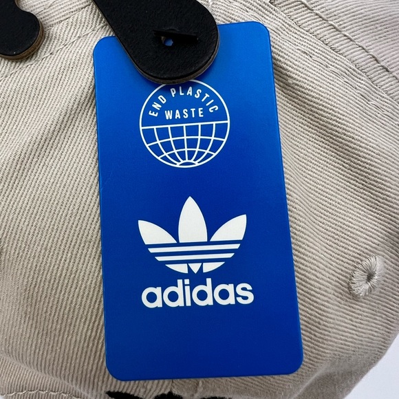 ADIDAS 100% COTTON KHAKI HAT/CAP, WITH BLACK LOGO EMBROIDERED, ADJ STRAP UNISEX - Picture 14 of 15